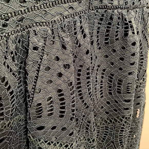 045 Ann Taylor Dark Green Lace Dress - Picture 9 of 9